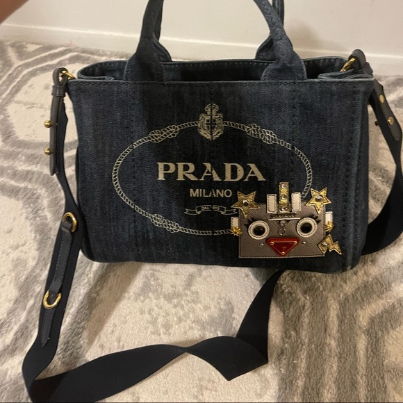 Prada Robot Denim tote - Picture 2 of 11